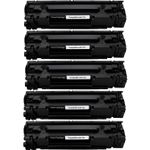 5 stuks Canon 728 toner zwart (Inkt Maxx Huismerk)
