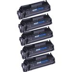 5 stuks HP 12X (Q2612X) toner zwart hoge capaciteit (Inkt Maxx Huismerk)